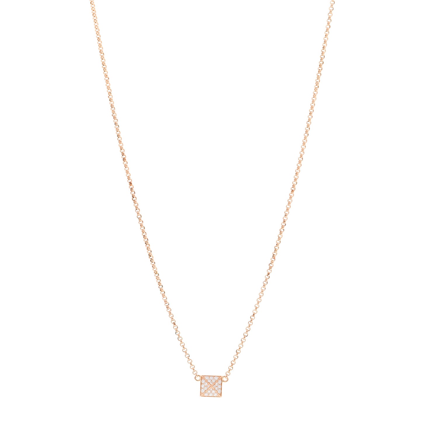 18K Rose Gold Diamond Clou d'H Pendant Necklace