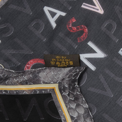 Louis Vuitton Silk Collage Lutece Square Scarf Black 5 of 5