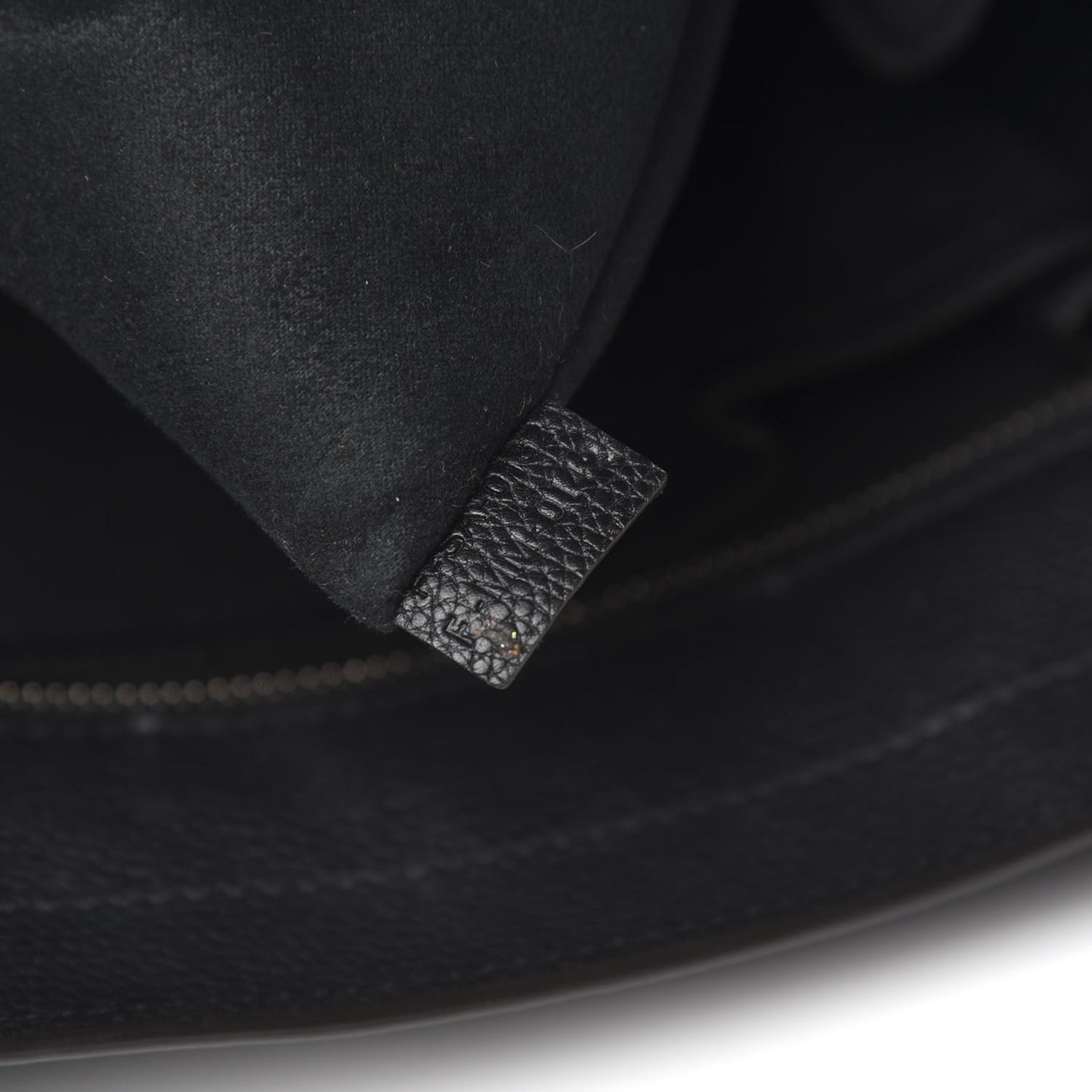 Drummed Calfskin Shoulder Luggage Black