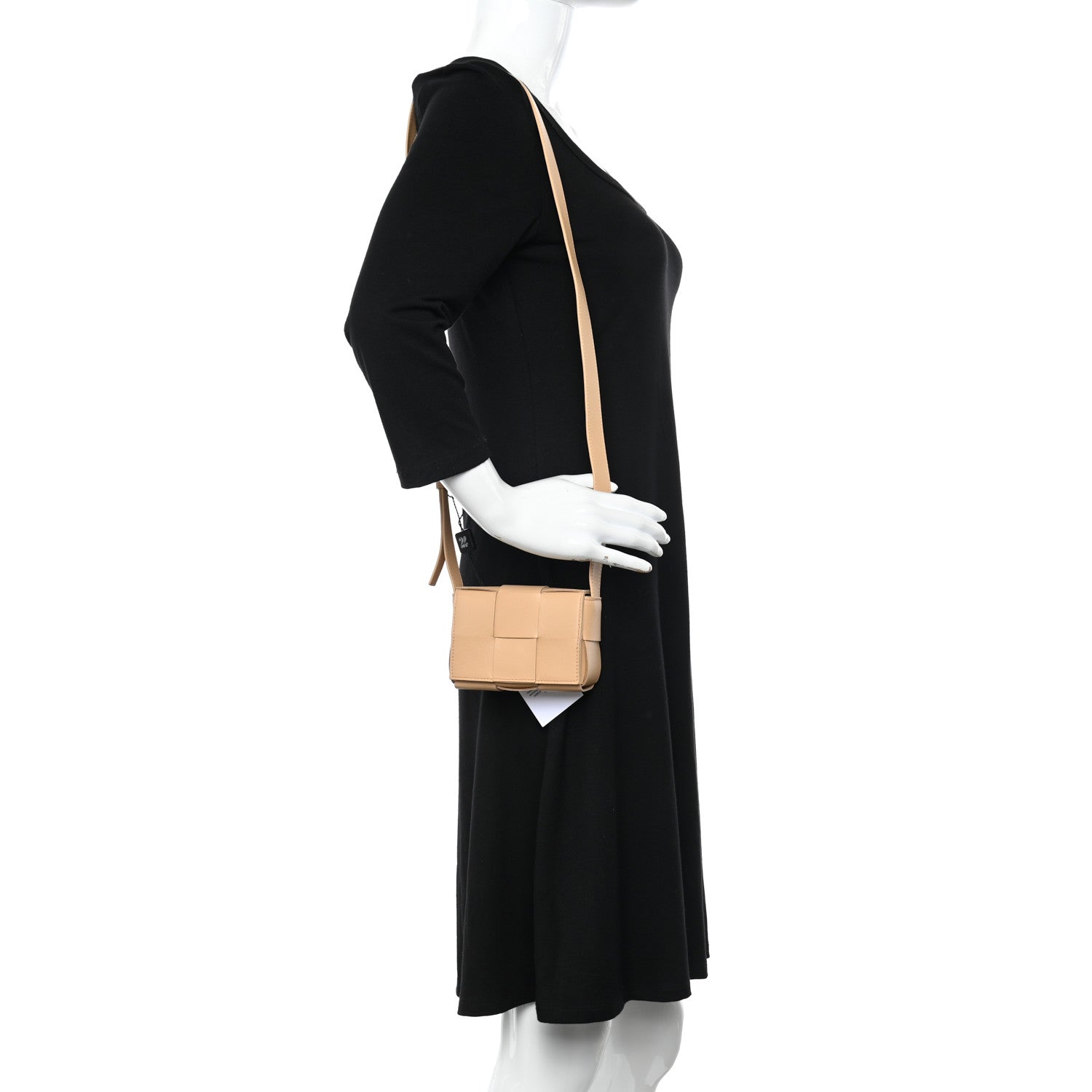 Bottega Veneta Lambskin Maxi Intreccio Candy Cassette Crossbody Bag Almond 2 of 10