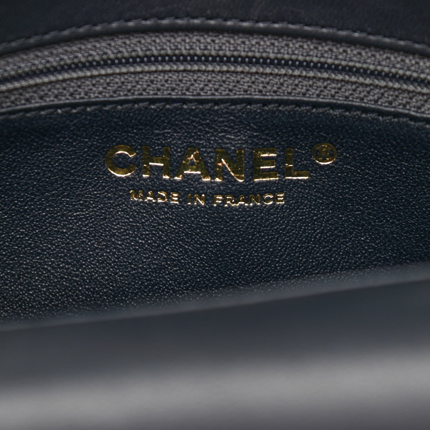 Chanel Lambskin Quilted Small CC Chic Flap Grey Dark Navy 7 of 11