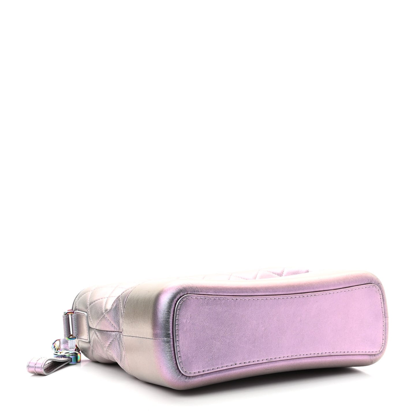 Iridescent Lambskin Calfskin Quilted Medium Gabrielle Hobo Light Purple