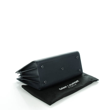 Saint Laurent Grained Calfskin Small Sac De Jour Marine 4 of 7