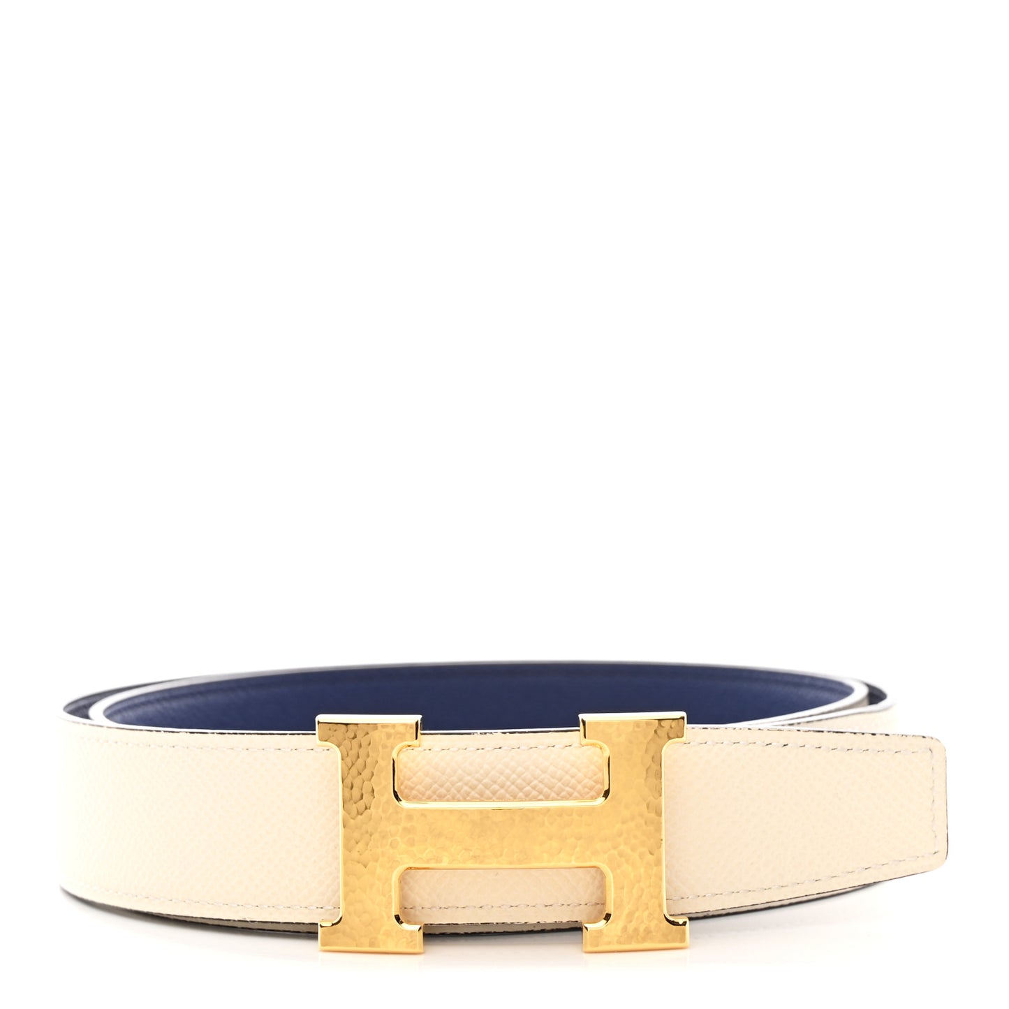 Epsom Martelee Constance Belt 85 34 Bleu De Malte Craie