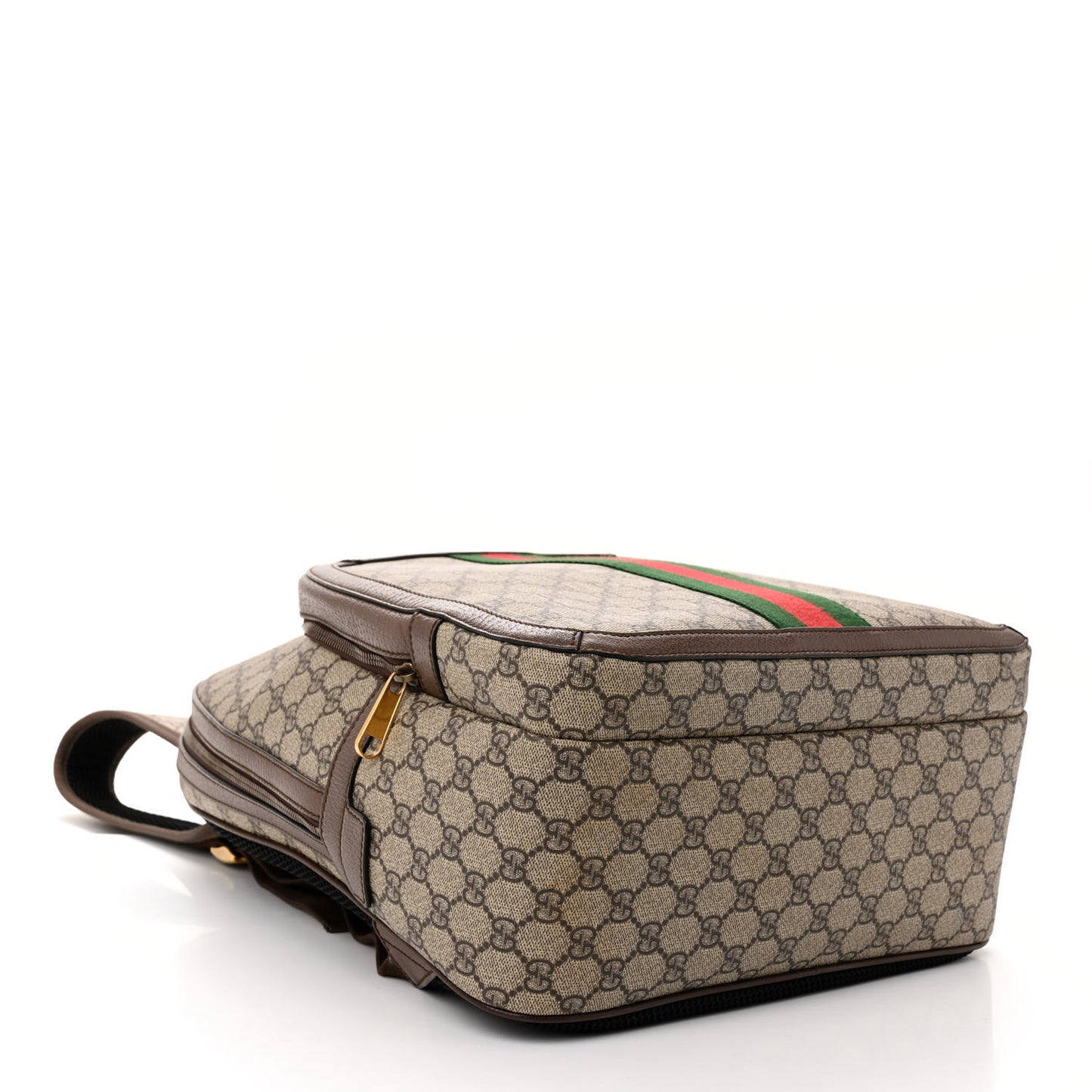 GG Supreme Monogram Medium Ophidia Day Backpack Brown