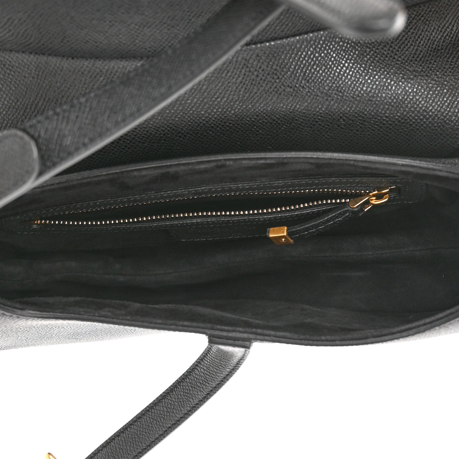 Christian Dior Grained Calfskin Saddle Bag With Strap Black 5 of 10