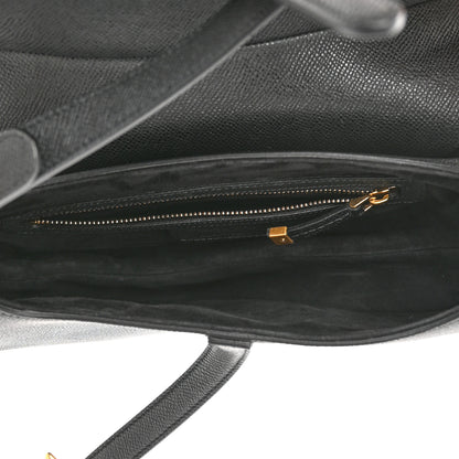 Christian Dior Grained Calfskin Saddle Bag With Strap Black 5 of 10