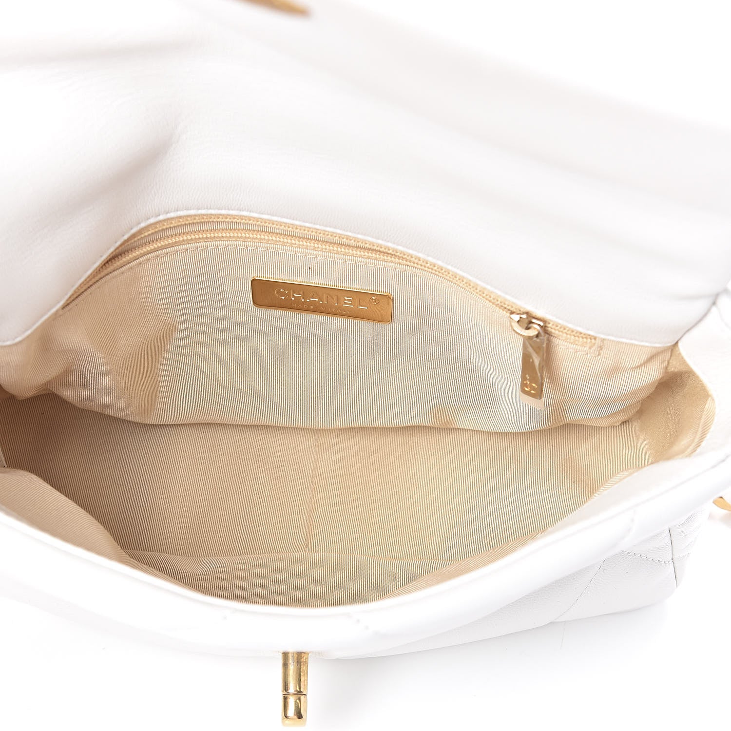Chanel Lambskin Quilted Medium 19 Flap White 5 of 10