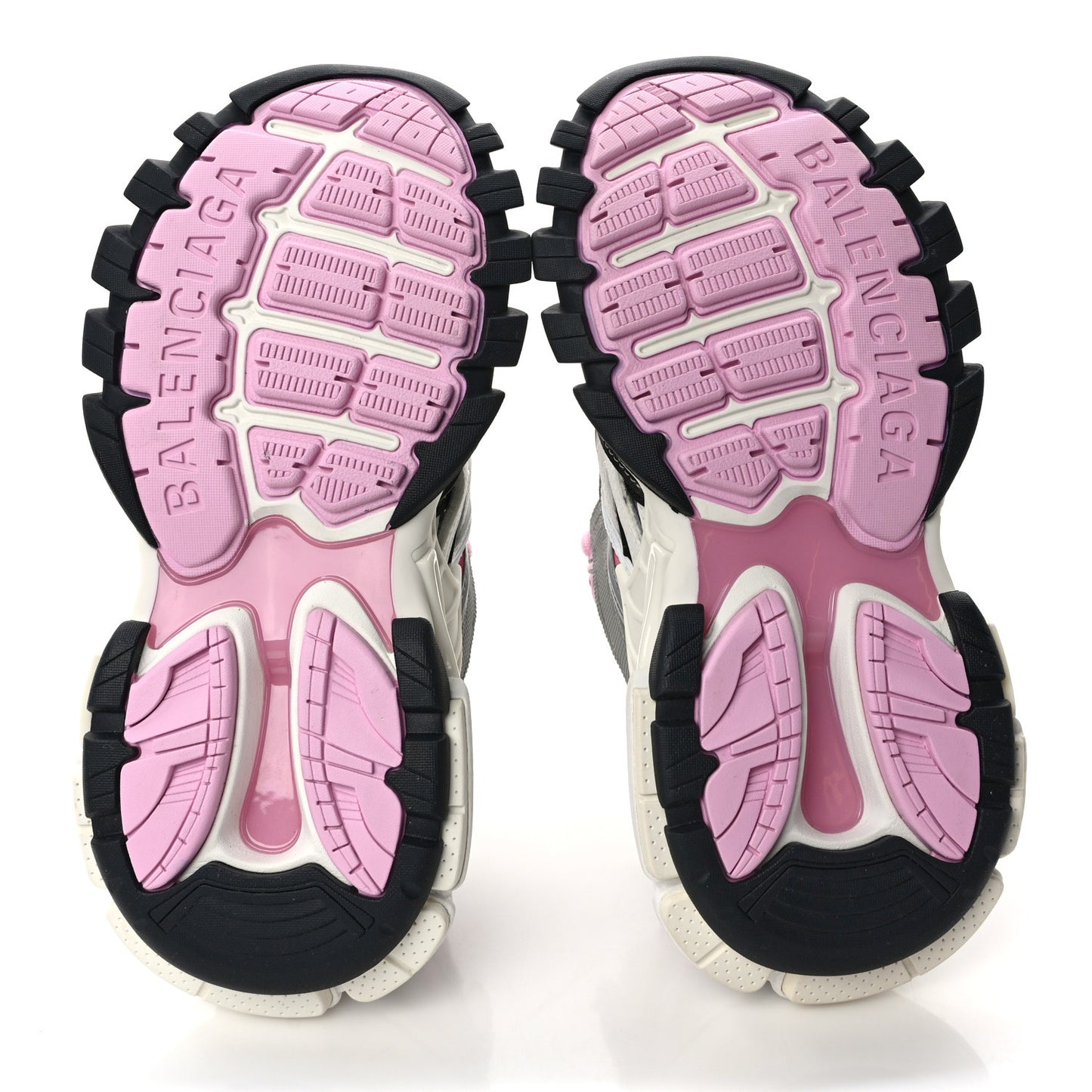 Rubber Mesh Tri-Color Womens Track.2 Open Sneakers 35 Pink Grey White