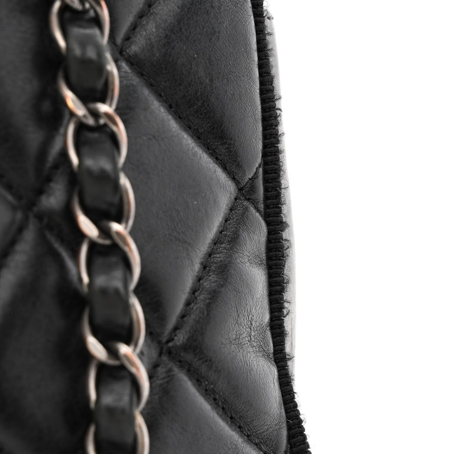 Calfskin Quilted Small Ballerine Camera Case Black