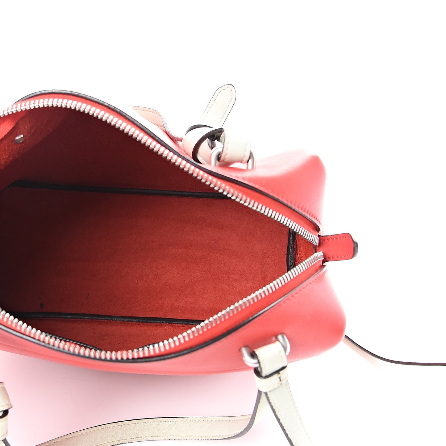 Lambskin Small Soft Cube Satchel Bright Red