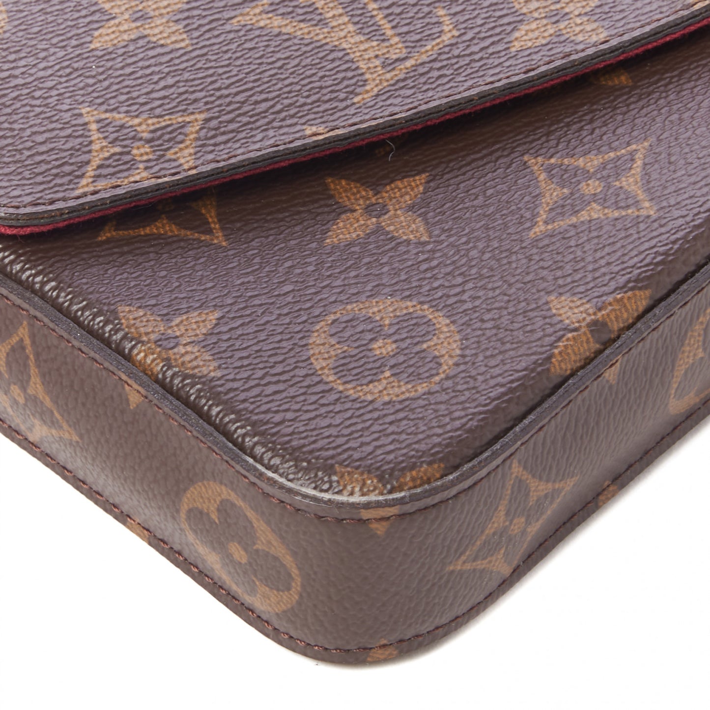 Monogram Pochette Felicie Chain Wallet Fuchsia