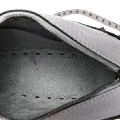 Valentino Garavani Grained Calfskin Small Rockstud Flap Pocket Camera Crossbody Bag Pastel Grey 5 of 10
