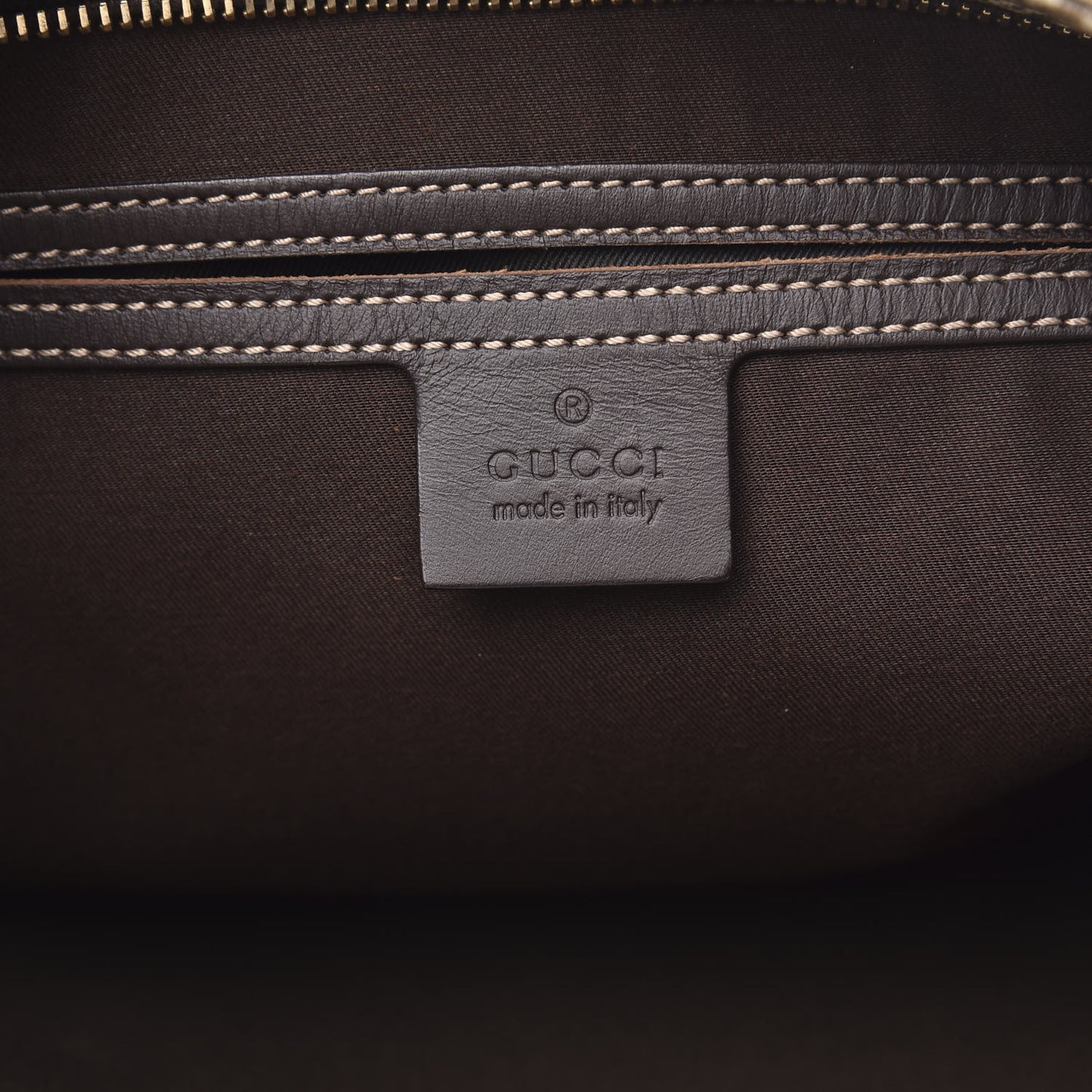 GG Supreme Monogram Medium Flat Messenger Bag Dark Brown