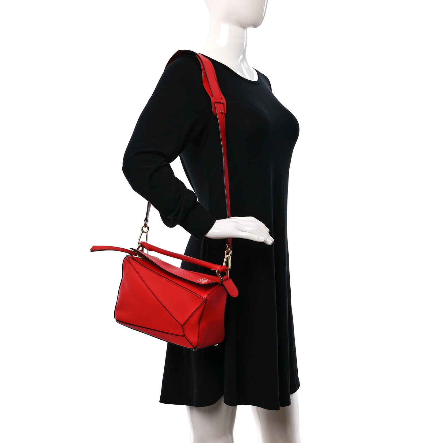Calfskin Medium Puzzle Bag Coral