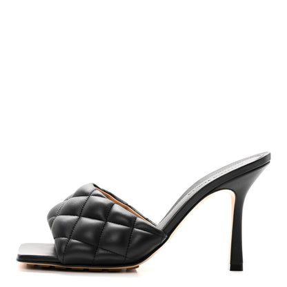 Bottega Veneta Nappa Matelasse Padded Mule Sandals 38 Black 1 of 10