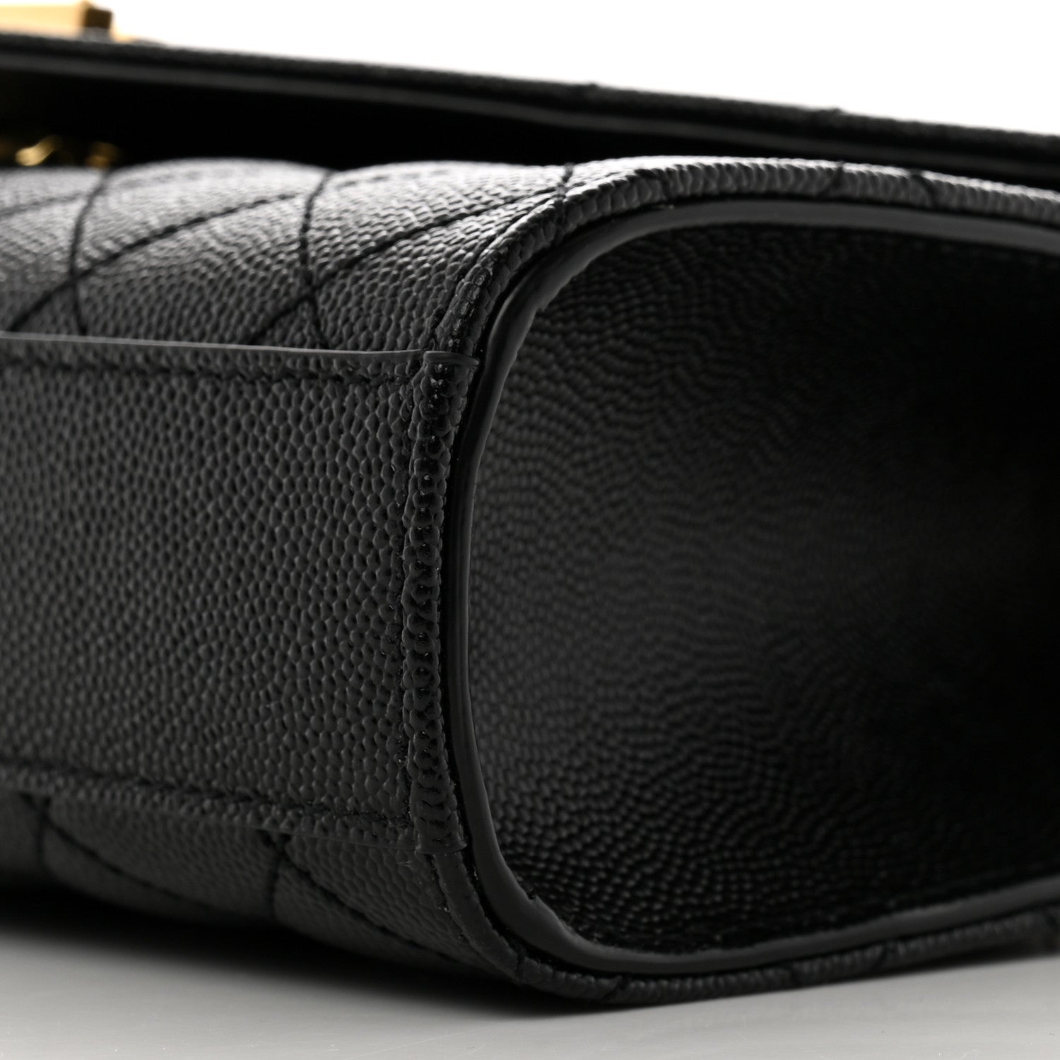 Saint Laurent Grain De Poudre Textured Mixed Matelasse Triquilt Small Monogram Satchel Black 10 of 10