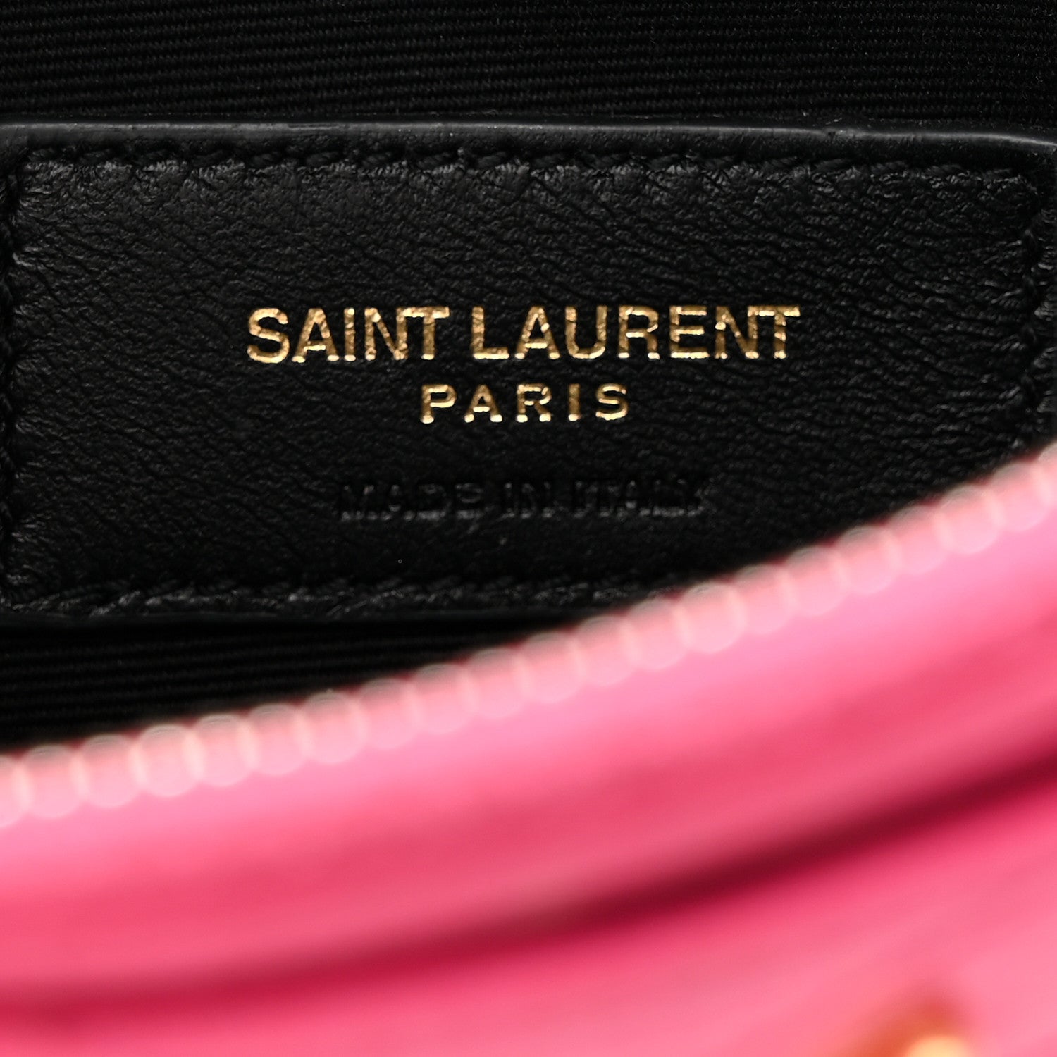 Saint Laurent Grain De Poudre Chevron Monogram Bill Pouch Fresh Fuxia 6 of 13