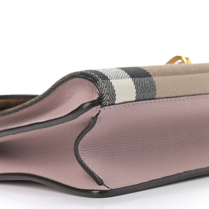 Burberry Derby Calfskin House Check Small Macken Crossbody Bag Pale Orchid 9 of 14