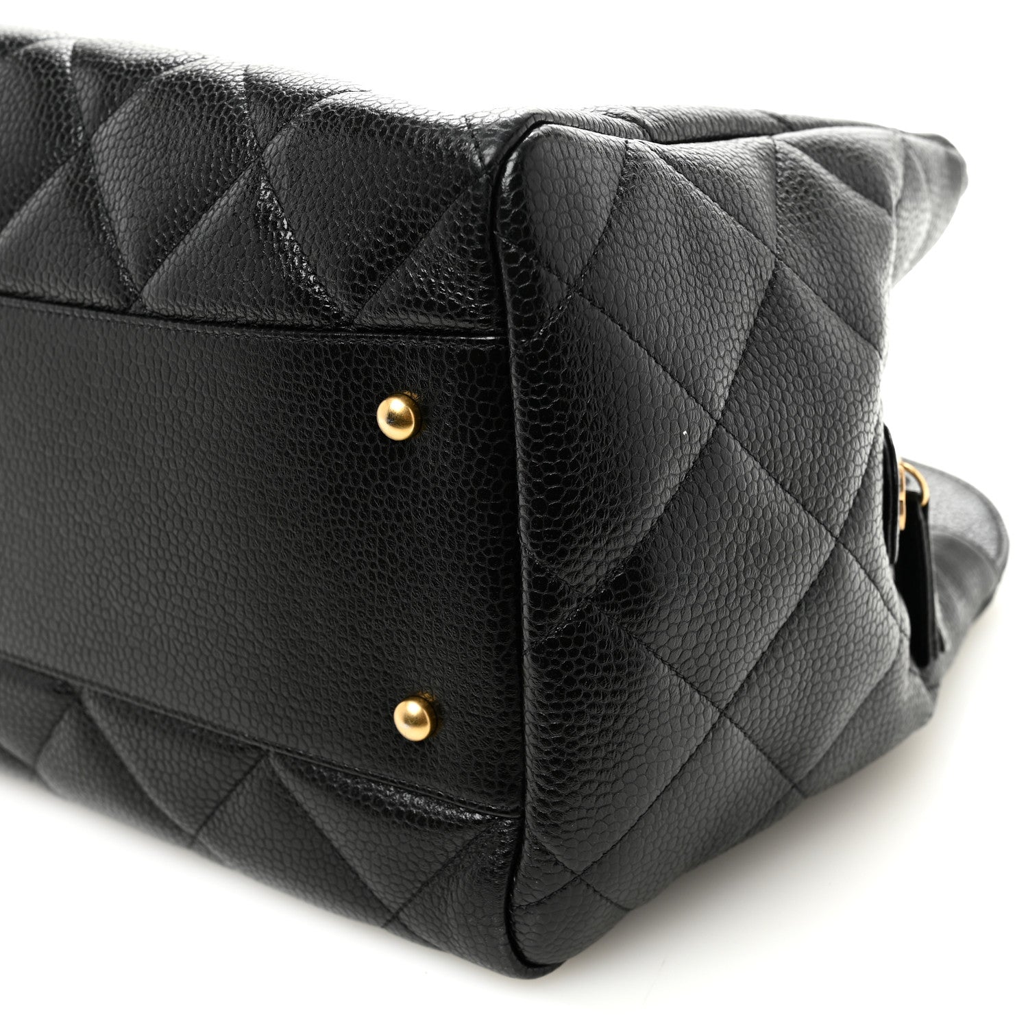 Chanel Metallic Grained Calfskin Quilted Shopping Tote Black 11 of 11