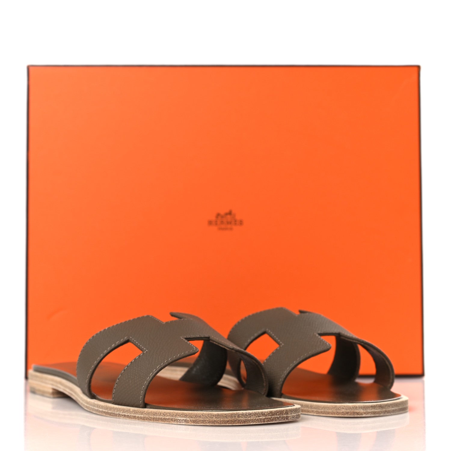 Hermes Epsom Oran Sandals 36 Etoupe 9 of 9