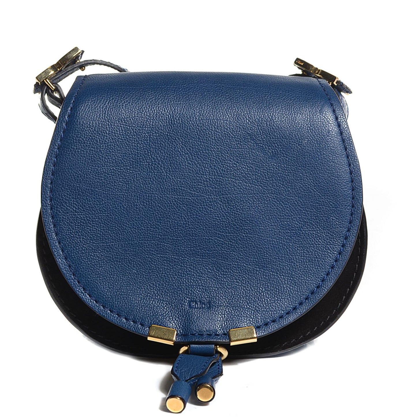 Calfskin Mini Marcie Nude Crossbody Bag Blue Velvet