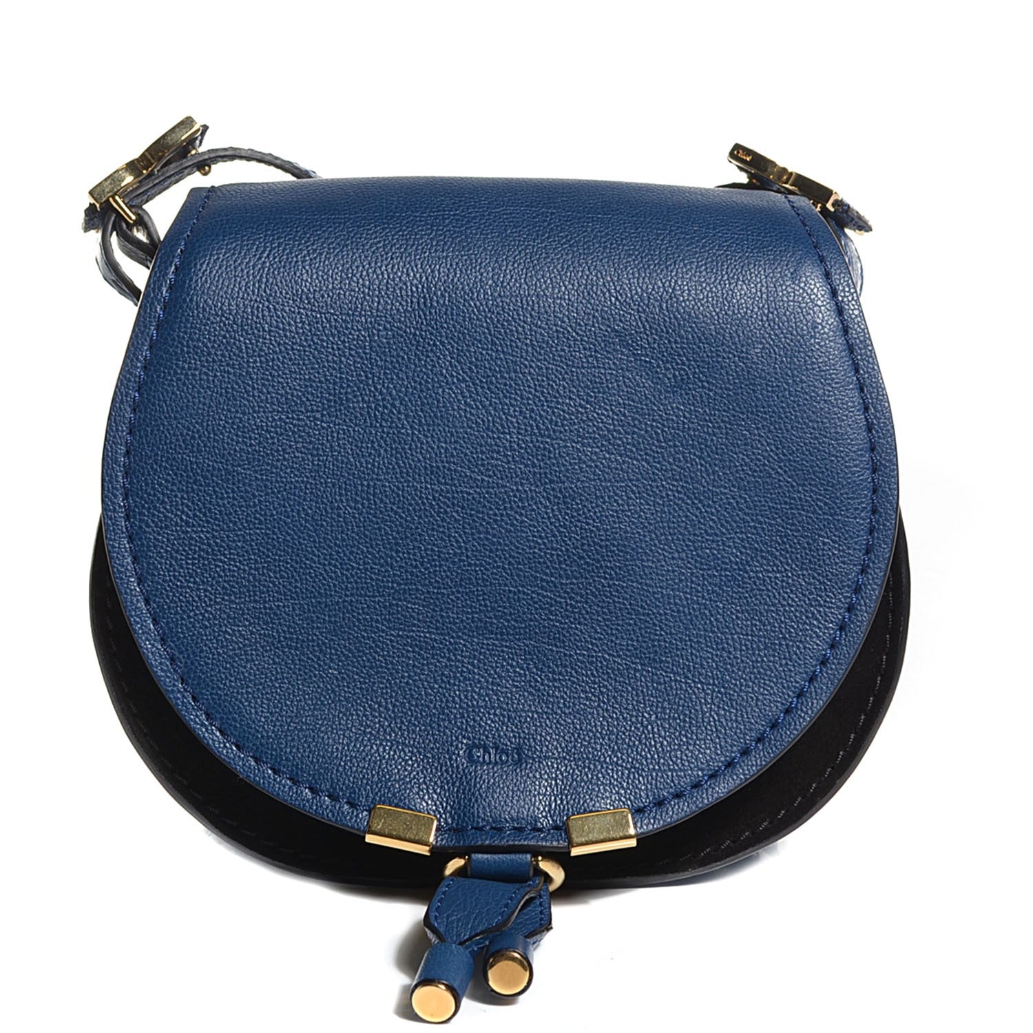 Chloe Calfskin Mini Marcie Nude Crossbody Bag Blue Velvet 1 of 9