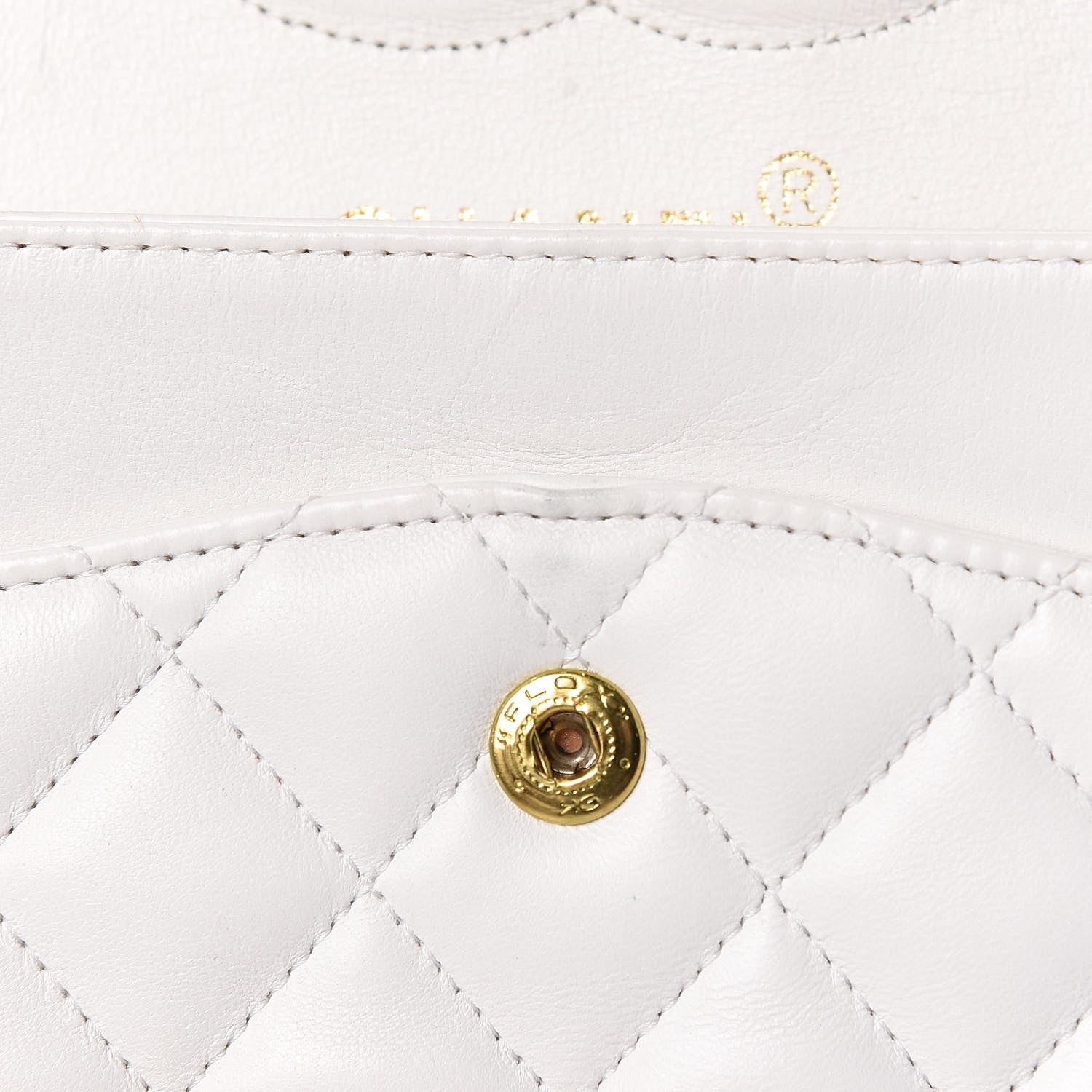 Chanel Lambskin Quilted Medium Double Flap White 13 of 20