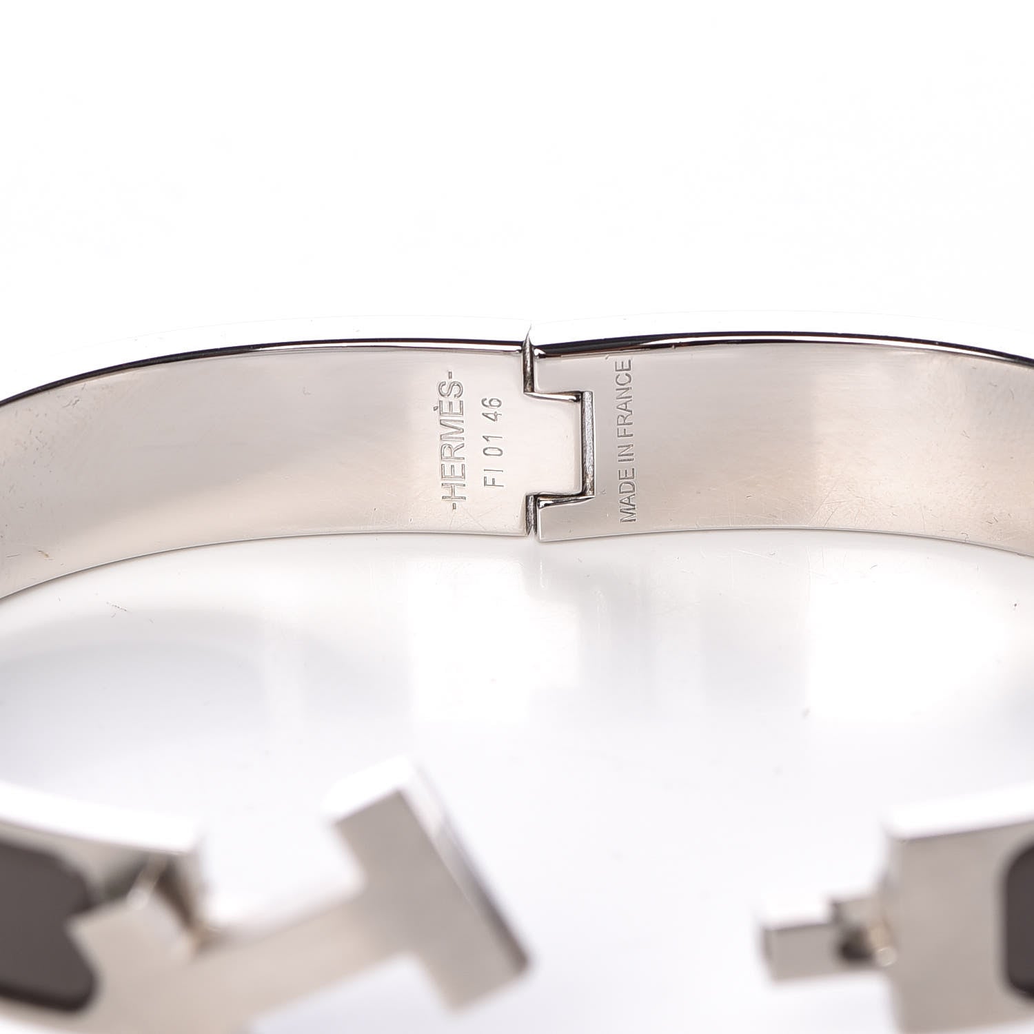 Hermes Matte Enamel Narrow Clic Clac HH Bracelet GM Etain 5 of 6