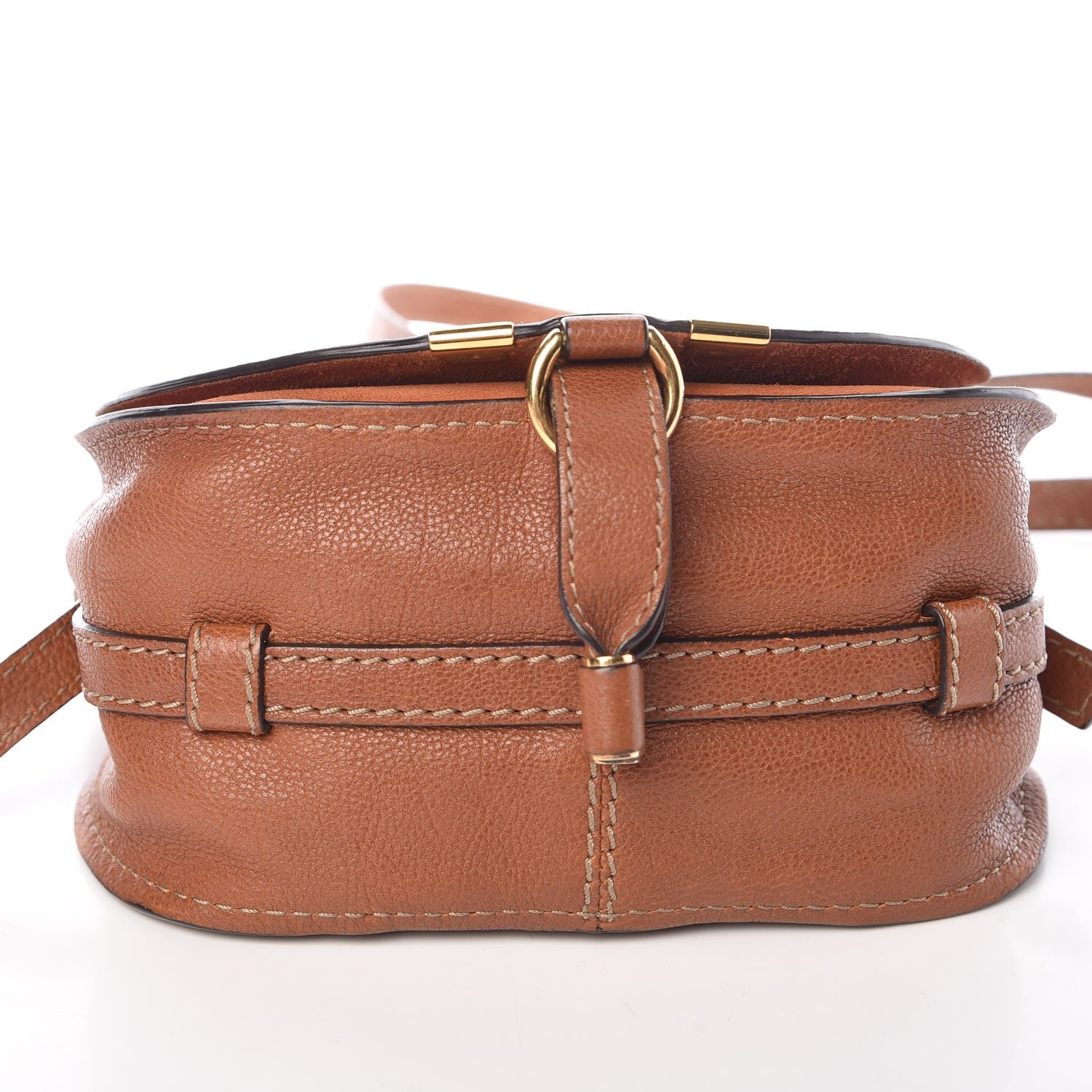 Chloe Calfskin Mini Marcie Nude Crossbody Bag Classic Tobacco 9 of 9