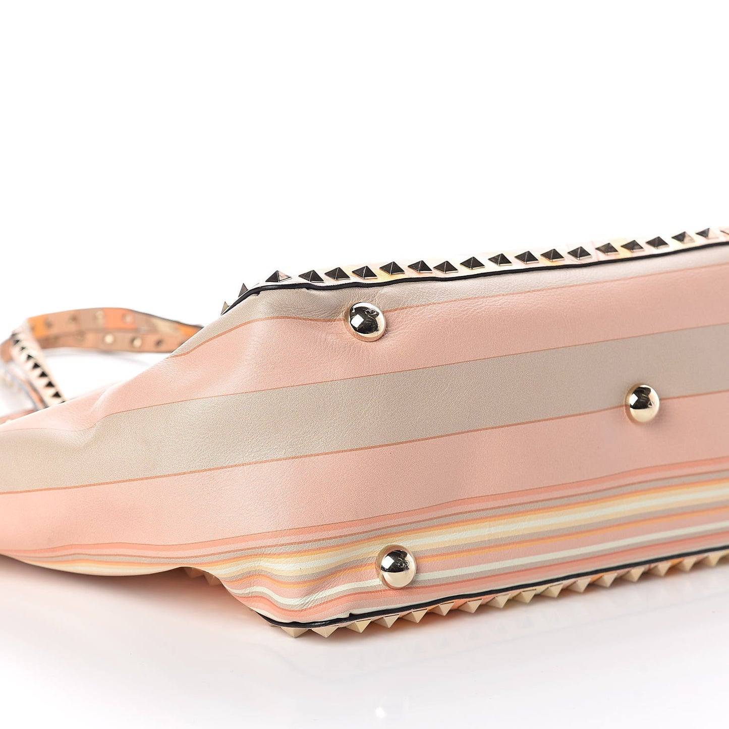 Vitello Native Couture 1975 Medium Rockstud Tote Mandarin Sorbet