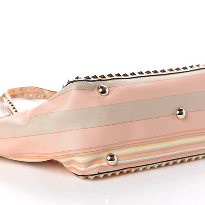 Valentino Garavani Vitello Native Couture 1975 Medium Rockstud Tote Mandarin Sorbet 8 of 9