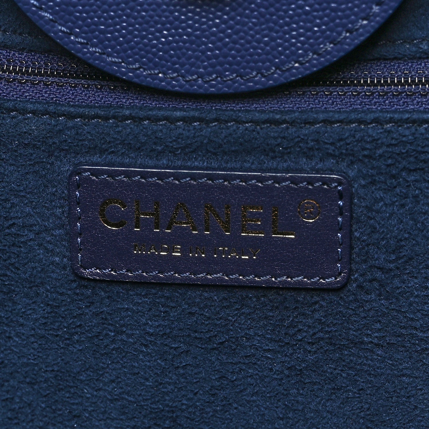 Chanel Caviar Medium Studded Deauville Tote Navy 6 of 12
