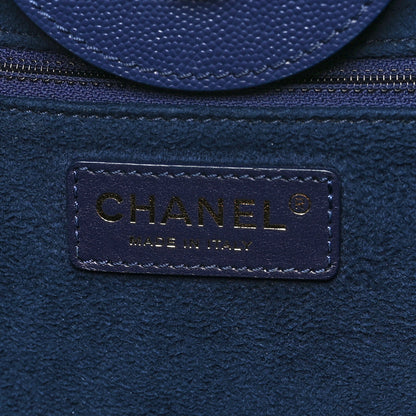 Chanel Caviar Medium Studded Deauville Tote Navy 6 of 12