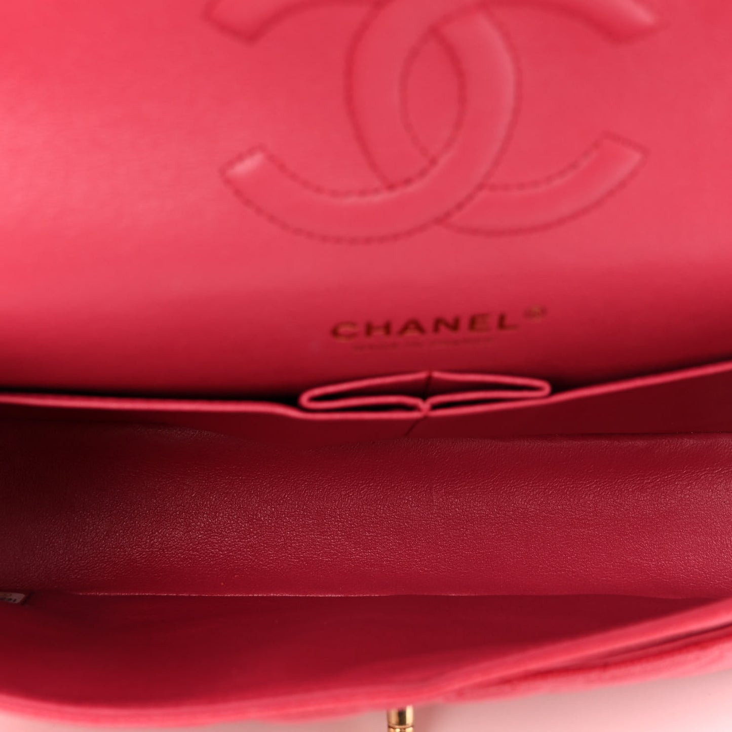 Caviar Quilted Medium Double Flap Dark Pink
