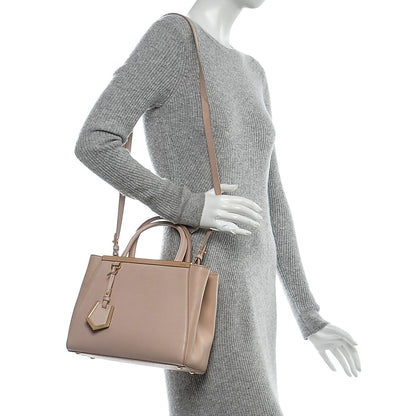 Fendi Vitello Elite Flamingo Petite 2Jours Tote Rosa Plaster 2 of 7