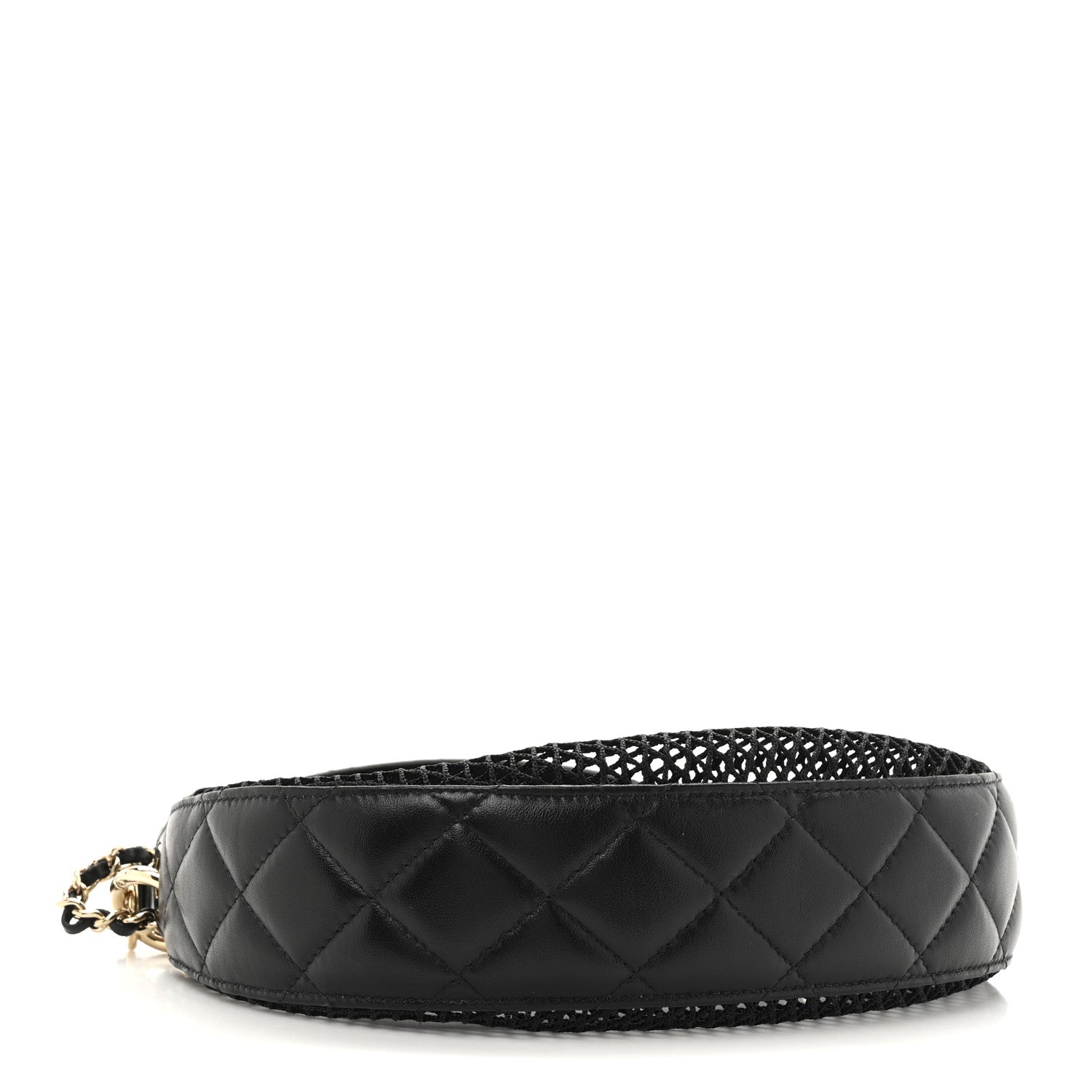 Chanel Mesh Shiny Lambskin Chain Hobo Black 5 of 11
