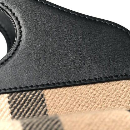 Burberry Smooth Calfskin Canvas Check Mini Pocket Bag Black 10 of 10