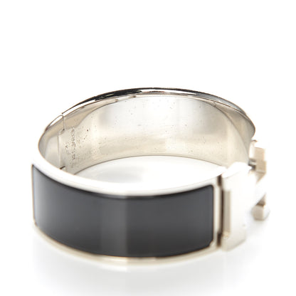 Hermes Enamel Wide Clic Clac H Bracelet PM Black 8 of 9