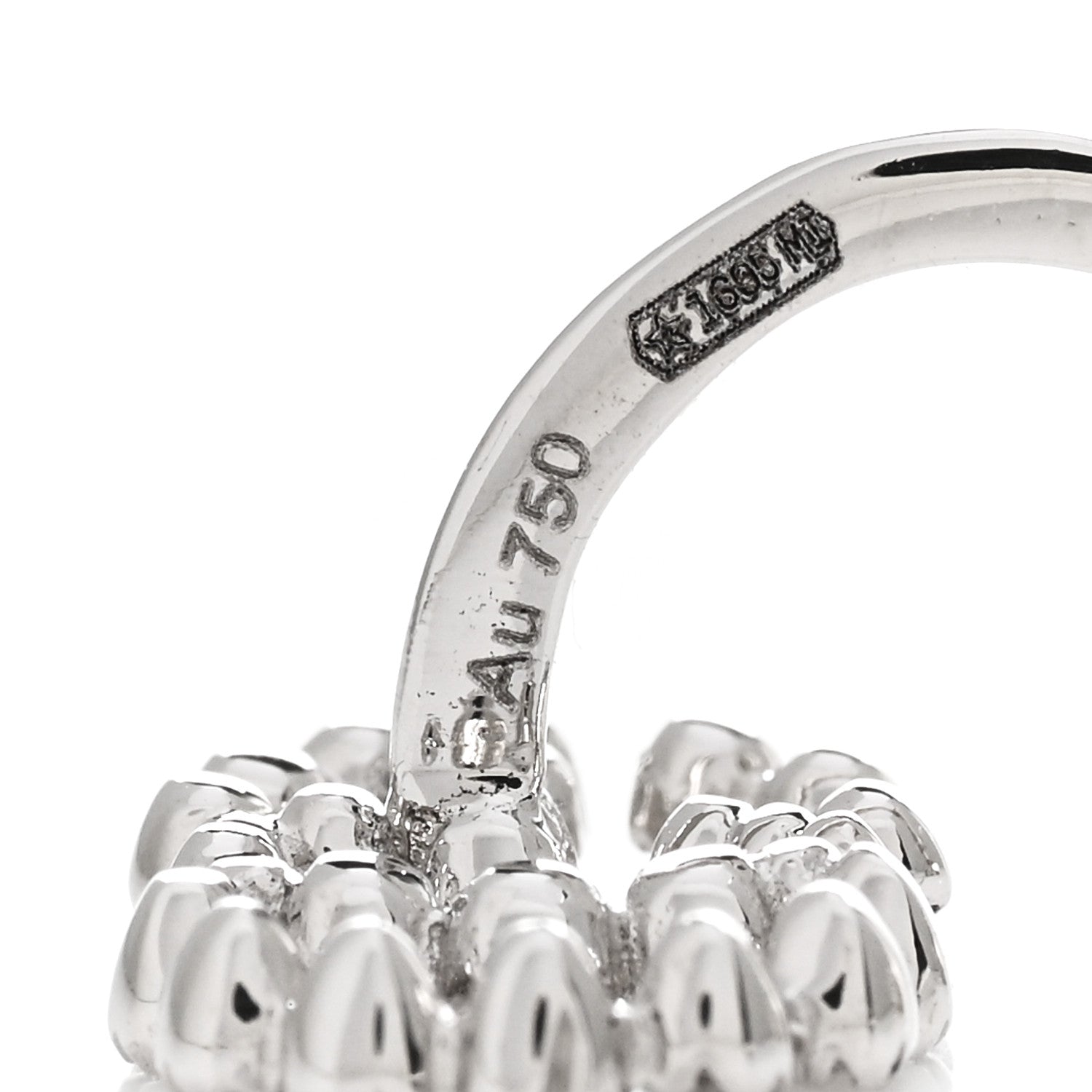 Gucci 18K White Gold Diamond Running G Single Earring 4 of 4