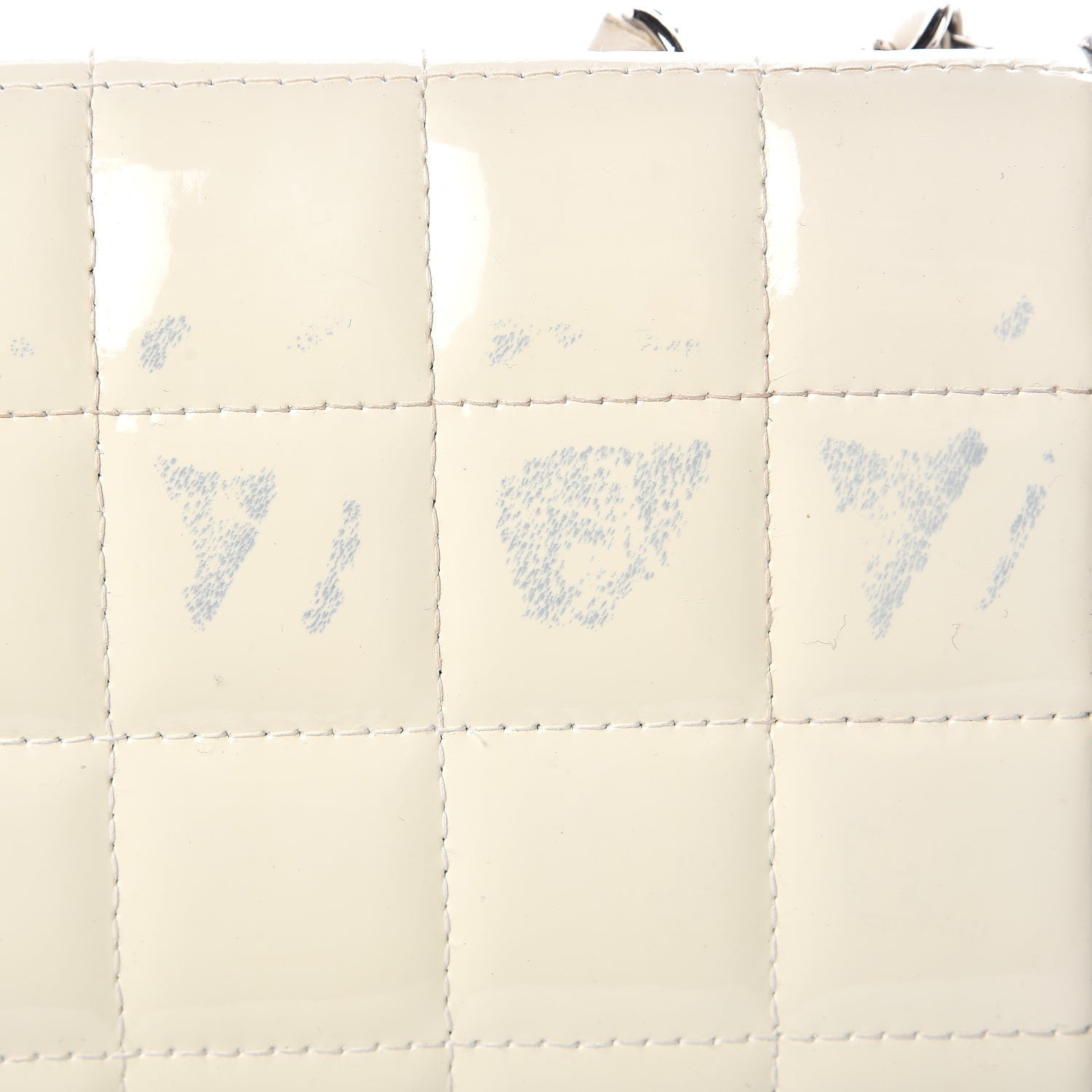 Chanel Patent Square Quilted Small Flap White Black 11 of 12