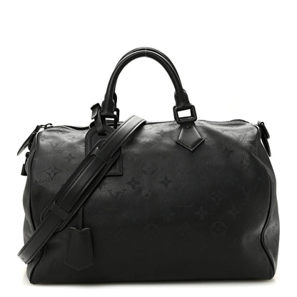 Louis Vuitton Calfskin Monogram Speedy P9 Bandouliere 40 Ultra Black 1 of 12