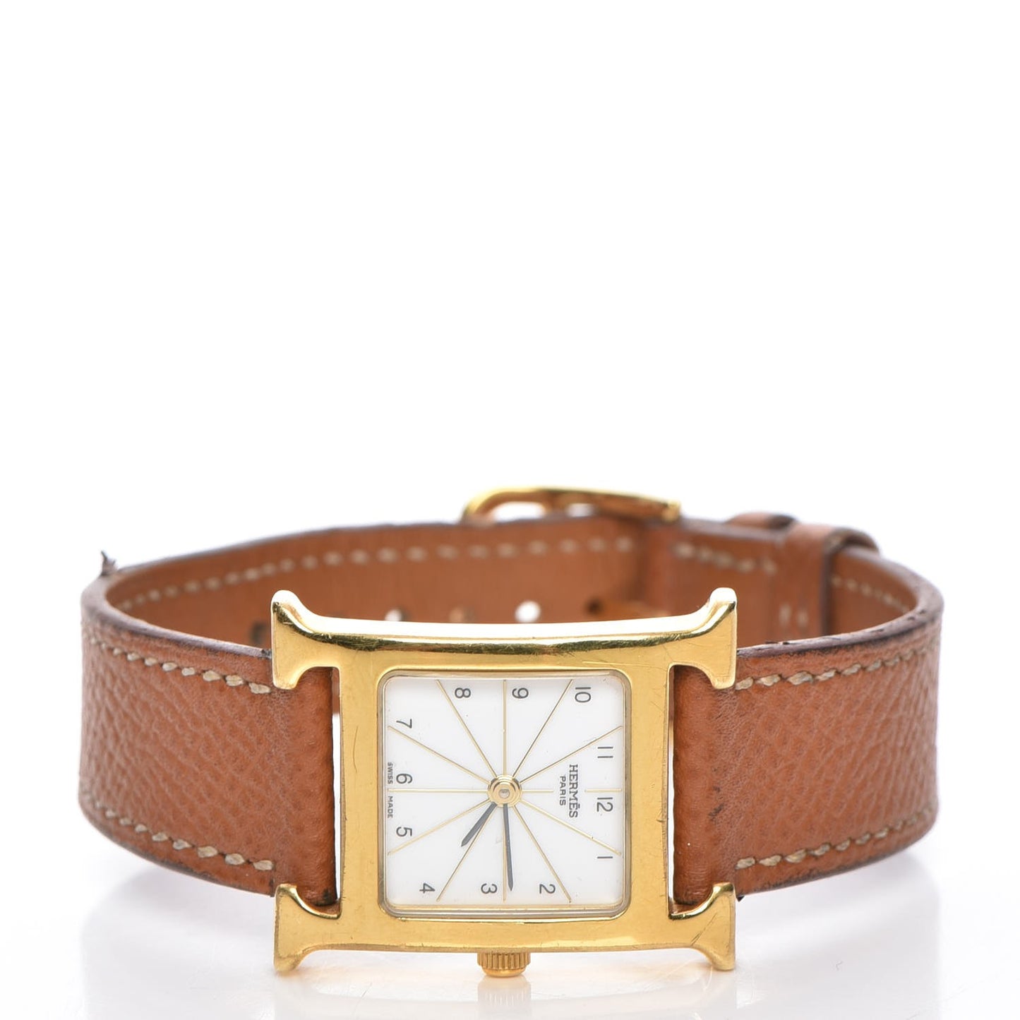 Stainless Steel Epsom 21mm Heure H Hour Quartz Watch Gold
