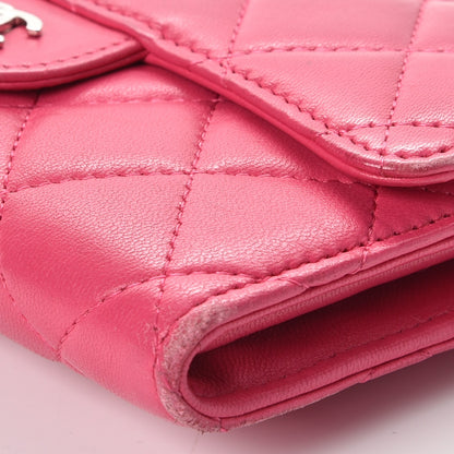 Chanel Lambskin Quilted Small Flap Wallet Fuchsia 11 of 15