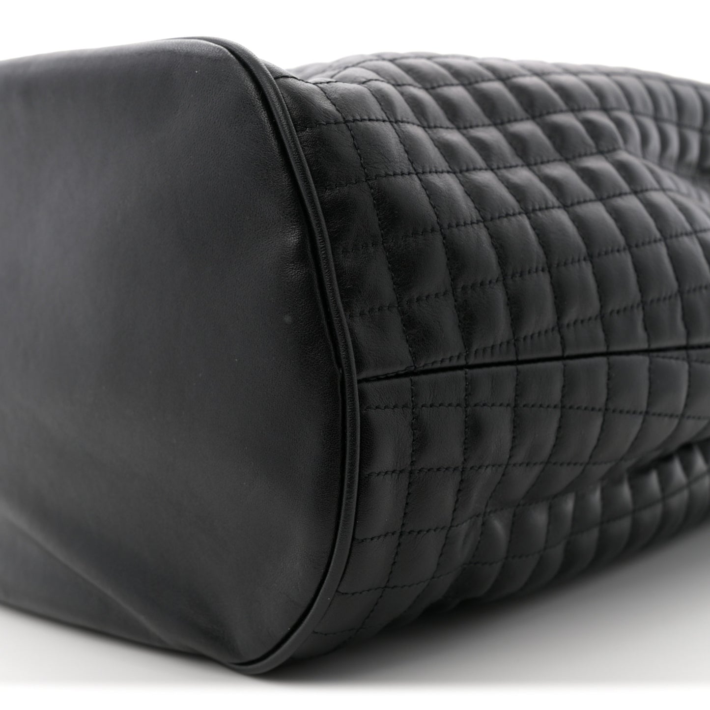 Calfskin Quilted Small C Backpack Black Black