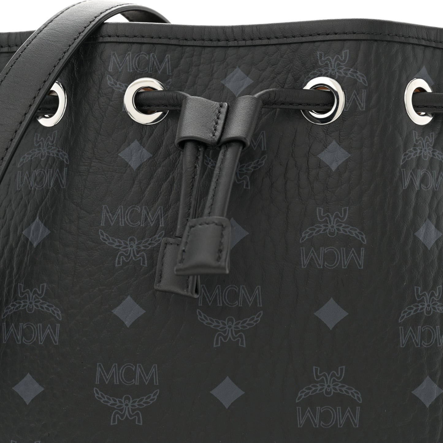 Visetos Medium Dessau Drawstring Bucket Bag Black