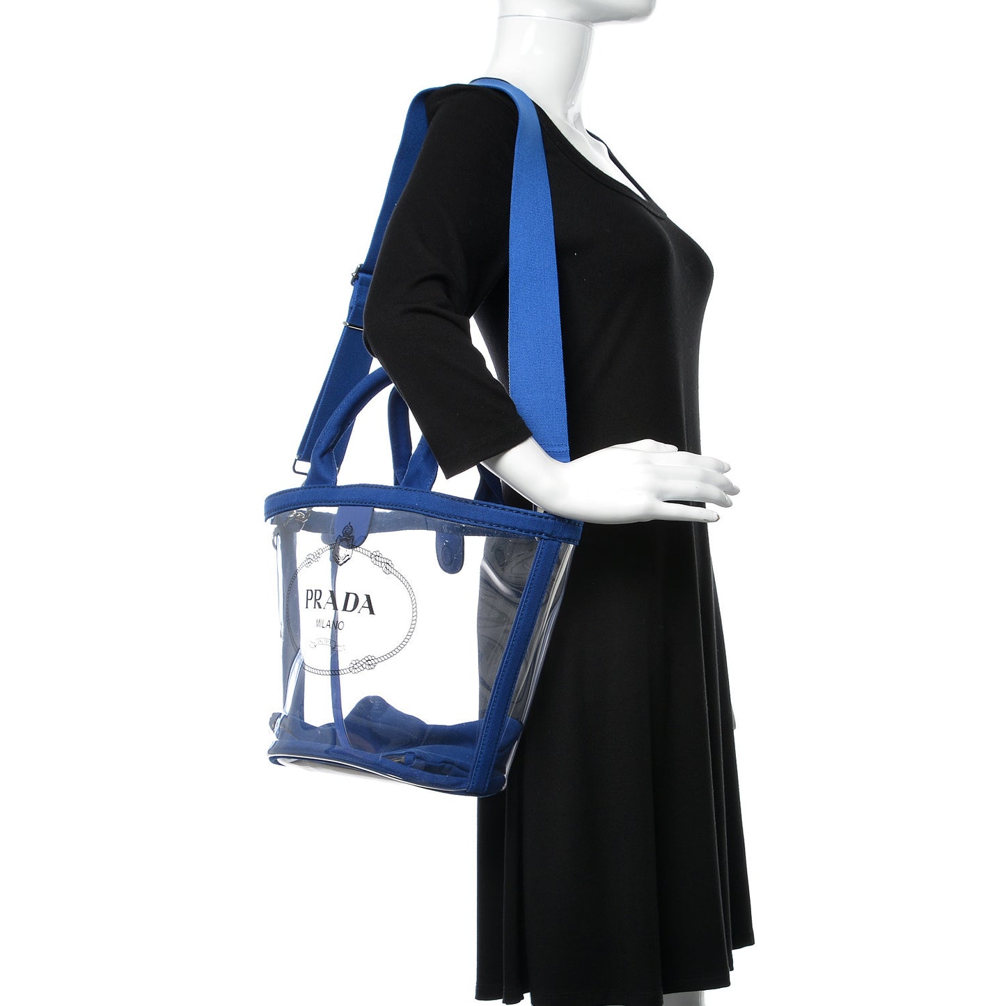 Plexiglass Canapa Small Shopper Tote Cobalto