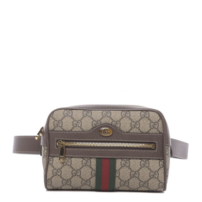 Gucci GG Supreme Monogram Web Small Ophidia Belt Bag 85 34 Dark Brown 1 of 11