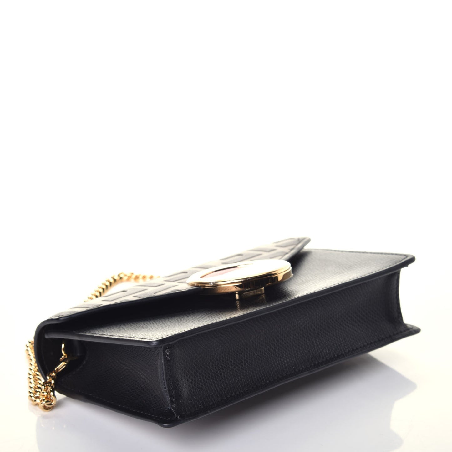 Vitello Cruise F is Fendi Bi-Color FF 1974 Embossed Envelope Belt Bag Maya Black