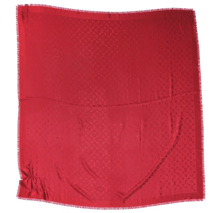 Louis Vuitton Silk Wool Monogram Shawl Pomme D'Amour 1 of 6